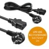 Kabel zasilający | wtyczka kątowa SCHUKO CEE 7/7 (E/F) | IEC C13 | 3x0.75mm2 | Czysta miedź Cu | 2m